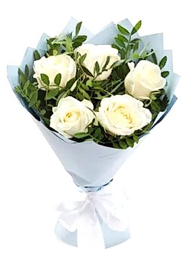 5 beyaz gül buket