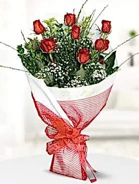 7 kırmızı gül buket