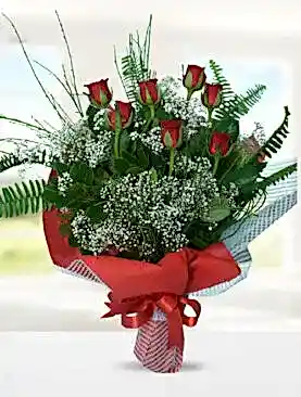 7 kırmızı gül buket