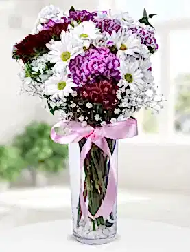 beyaz papatya hüsnüyusuf vazo